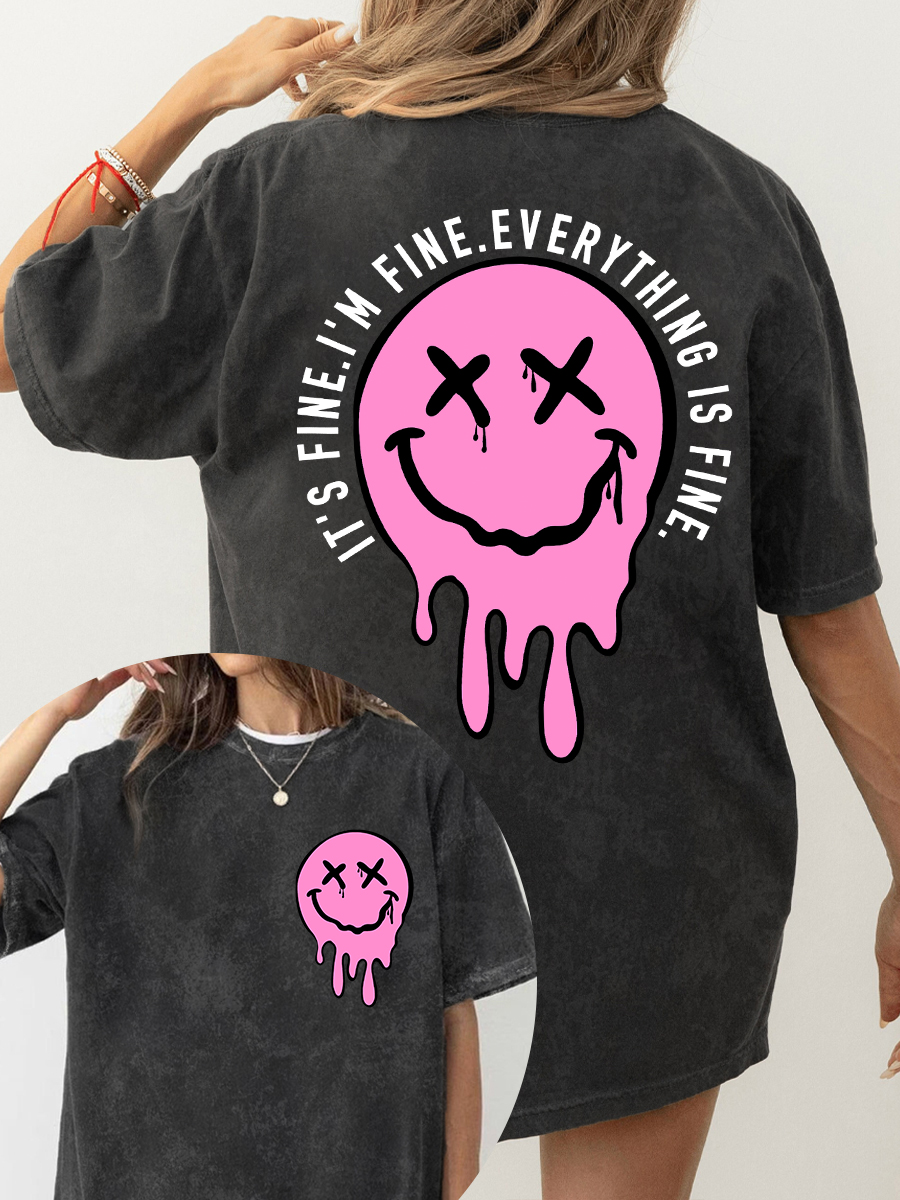 Vintage It'S Fine Washed T-Shirt