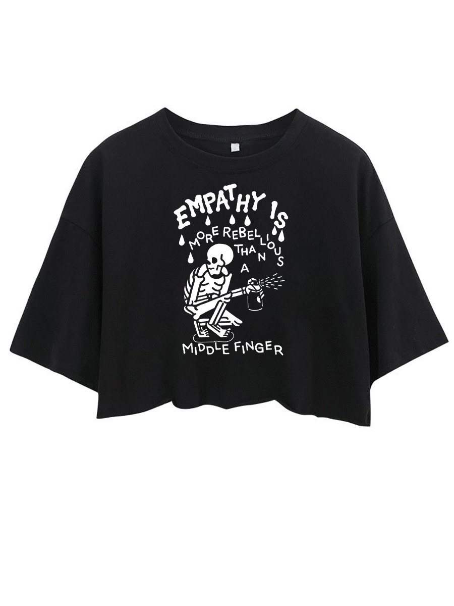 Empathy Is More Rebellious' Crop Tee