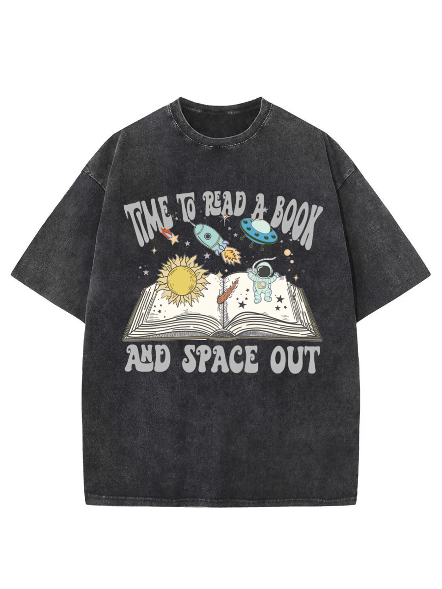 Vintage Read A Book And Space Out Washed T-Shirt