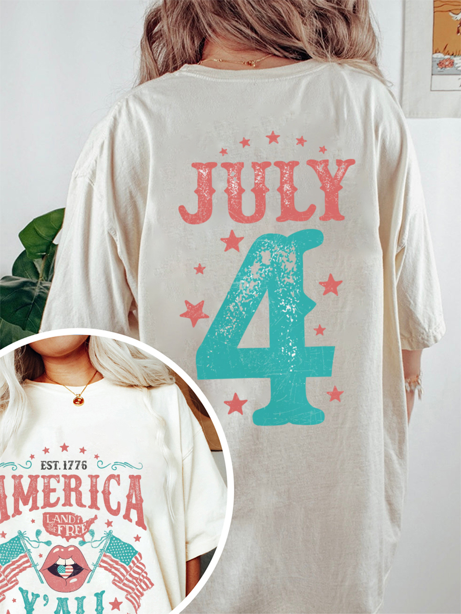Vintage Land of the Free 4th of July T-Shirt
