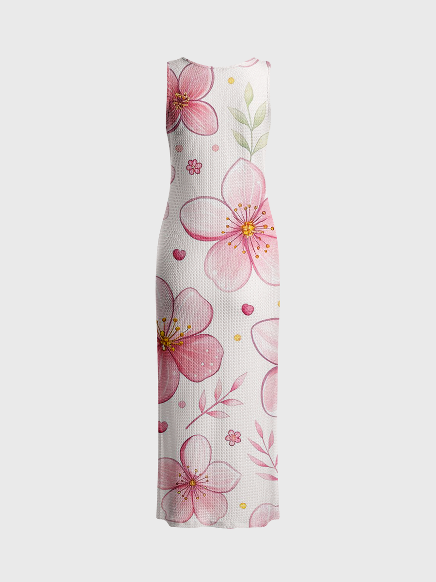 Open Stitch Midi Dress