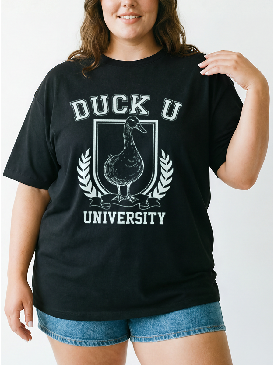 Vintage Duck U University Duck Oversize Graphic Tee
