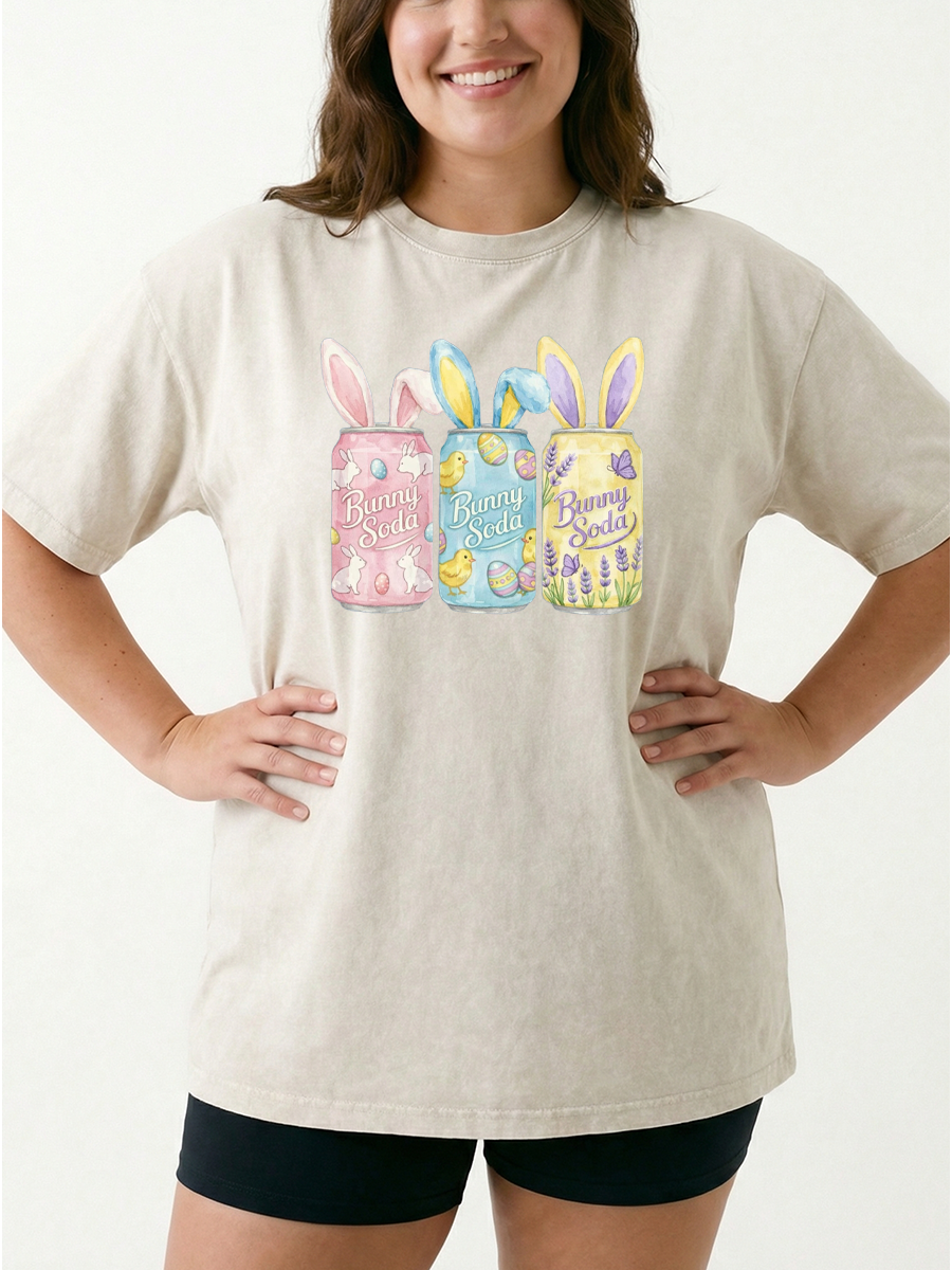 Vintage Easter Bunny Soda Washed T-Shirt
