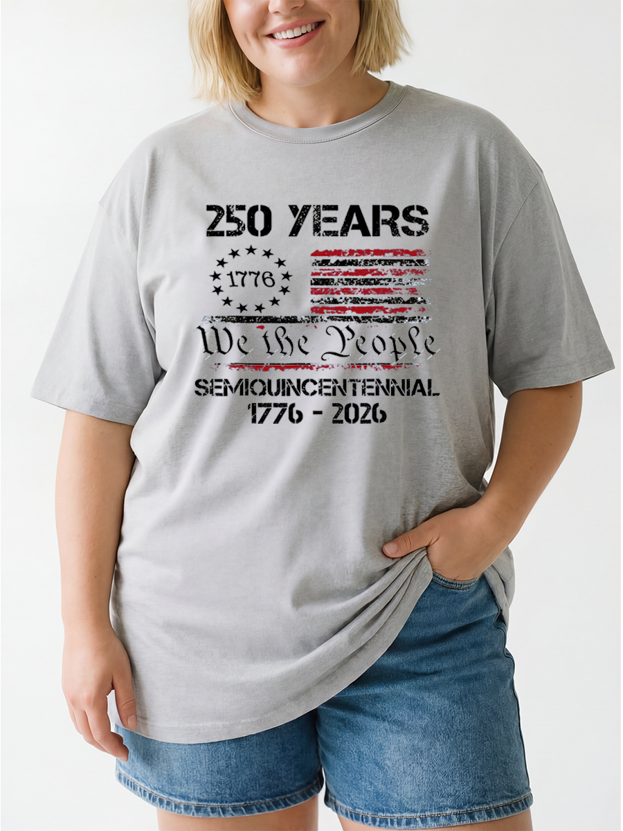 Vintage America 250Th Anniversary Oversize Graphic Tee