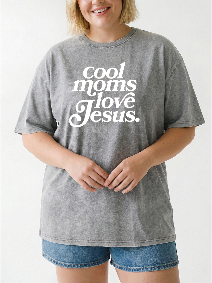 Vintage Cool Moms Love Jesus Washed T-Shirt