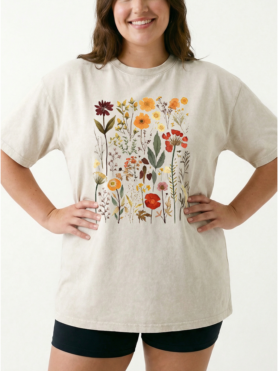 Vintage Flower Washed T-Shirt