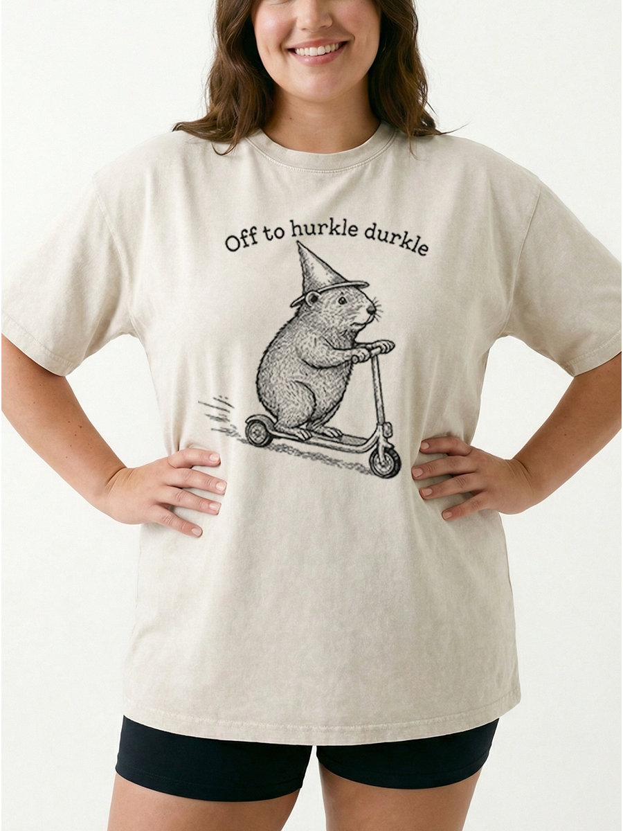 Vintage Off To Hurkle Durkle Washed T-Shirt
