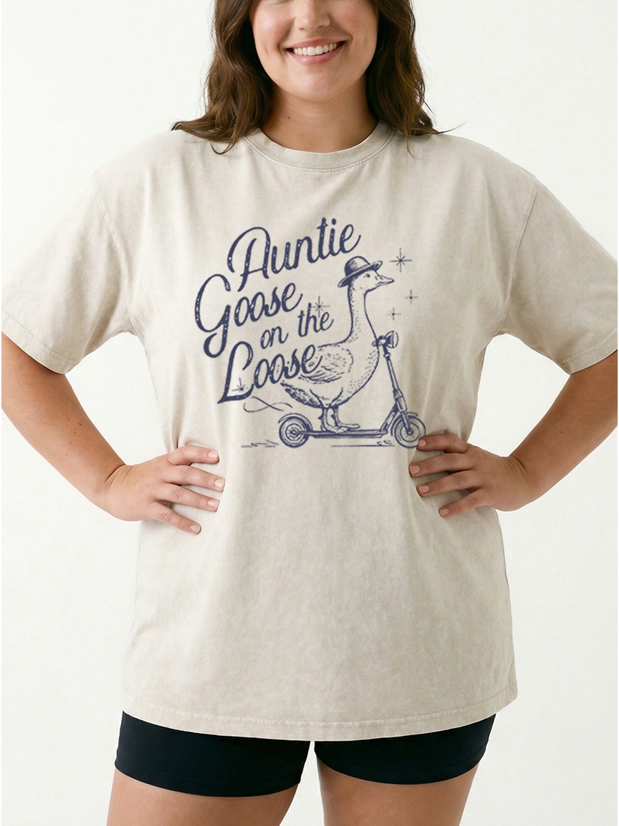 Vintage Auntie Goose On The Loose Washed T-Shirt
