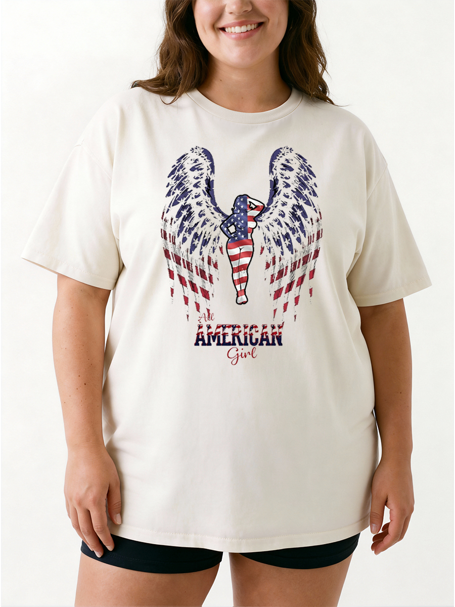 Vintage All American Girl Oversize Graphic Tee