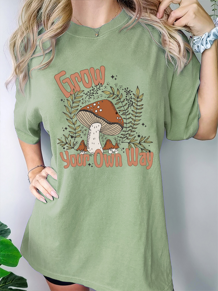 Vintage Mushroom Positive Vibes T-Shirt