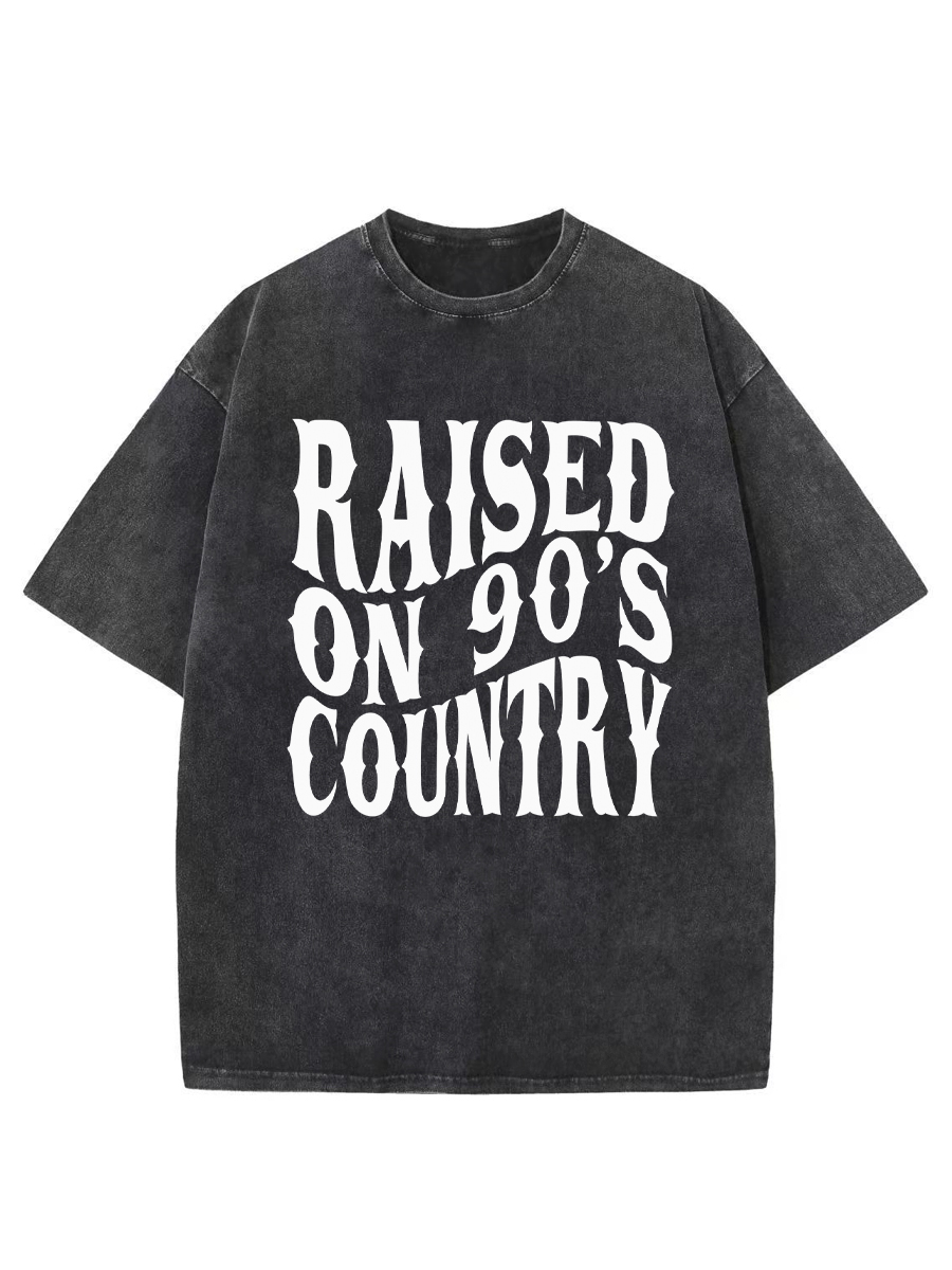 Vintage Raised On 90‘S Country Washed T-Shirt