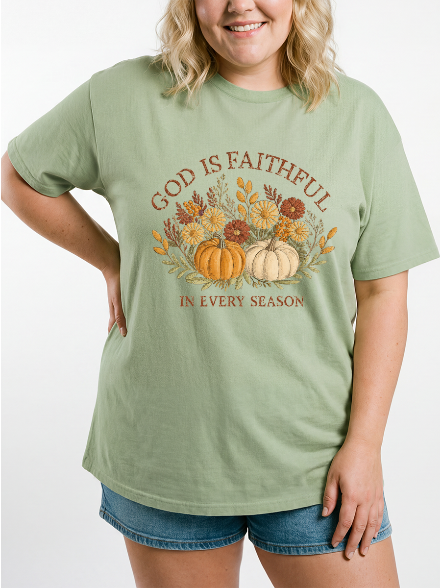 Vintage Floral Pumpkin Oversize Graphic Tee