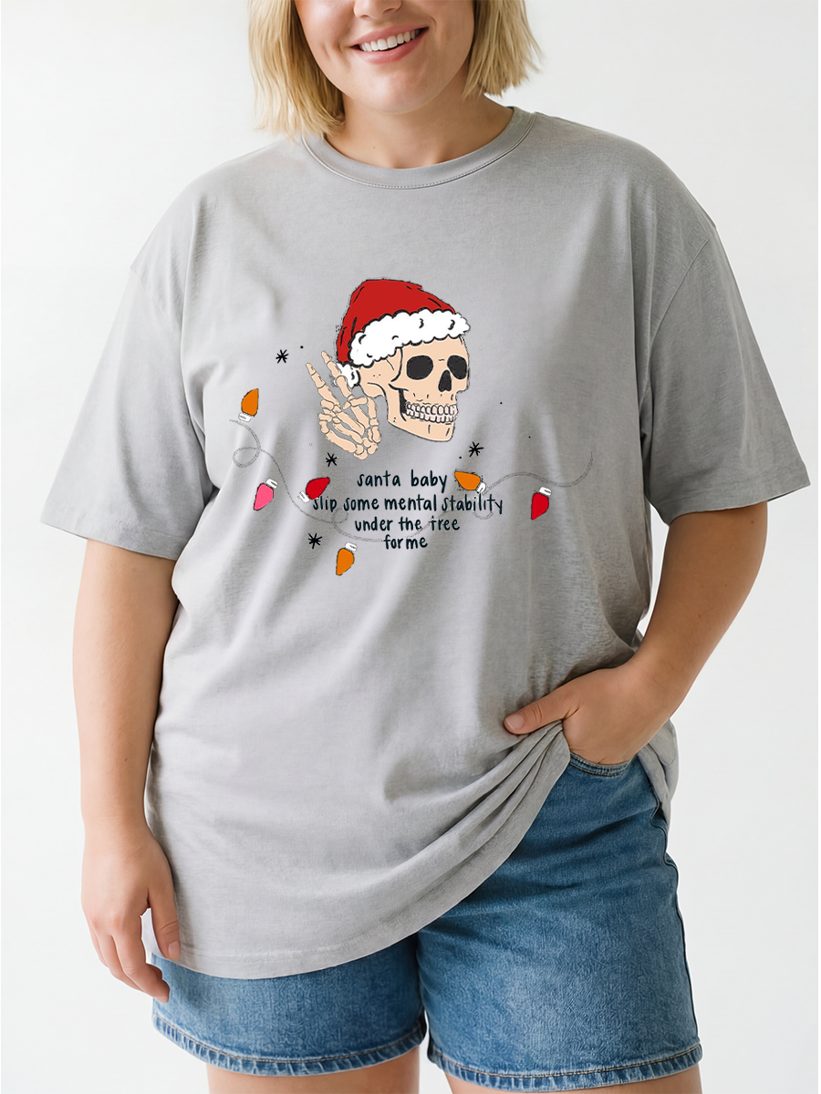 Vintage Under The Tree For Me Oversize Graphic Tee