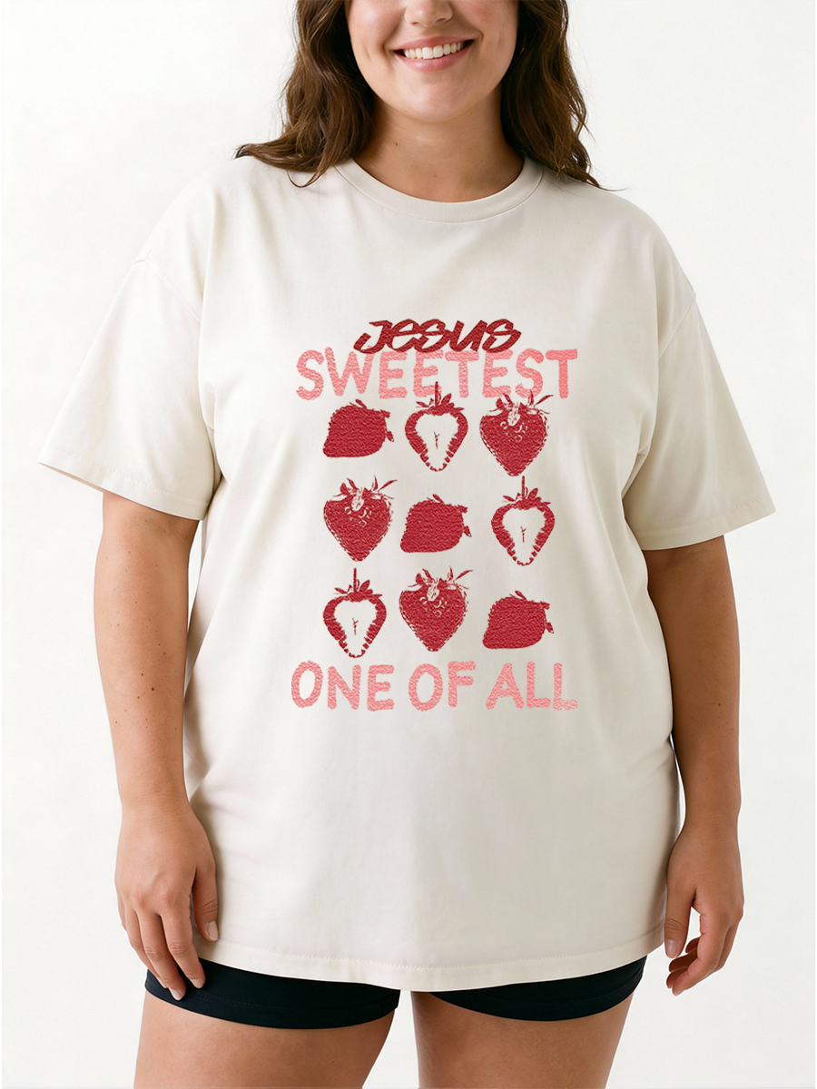 Vintage Jesus Sweetest One Of All Oversize Graphic Tee
