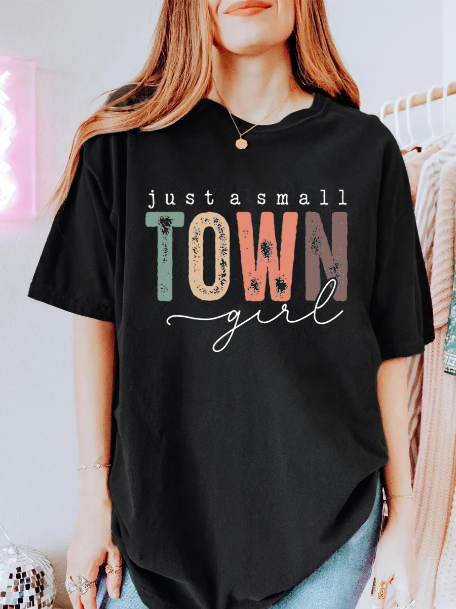 Vintage Small Town Oversize Graphic Tee