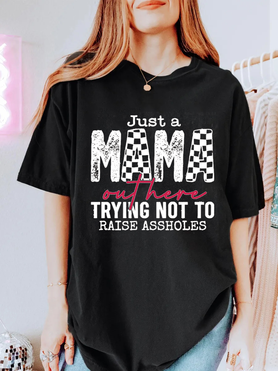 Vintage Mom Life Oversize Graphic Tee