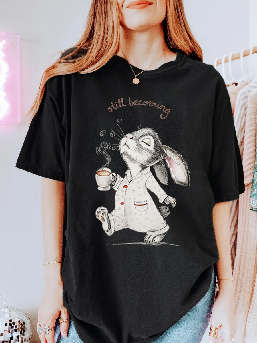 Vintage Still Becoming Oversize Graphic Tee