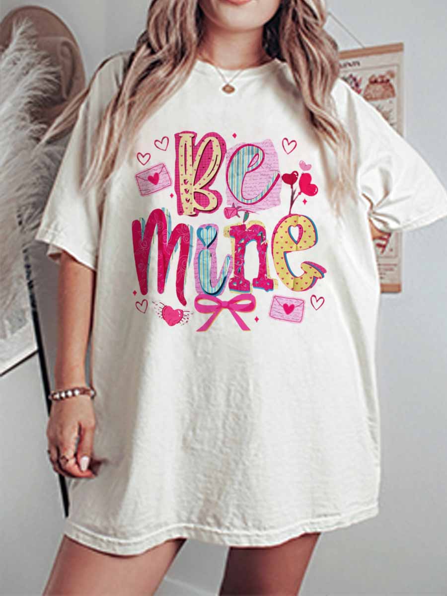 Vintage Be Mine Oversize Graphic Tee