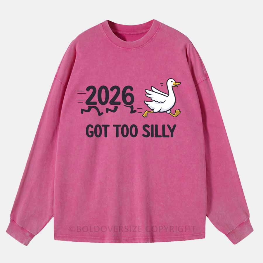 Vintage Got Too Silly Washed Long Sleeve Shirt