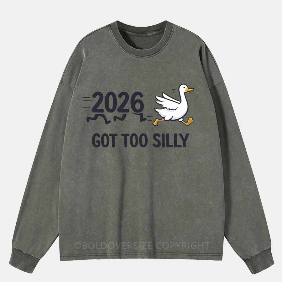 Vintage Got Too Silly Washed Long Sleeve Shirt