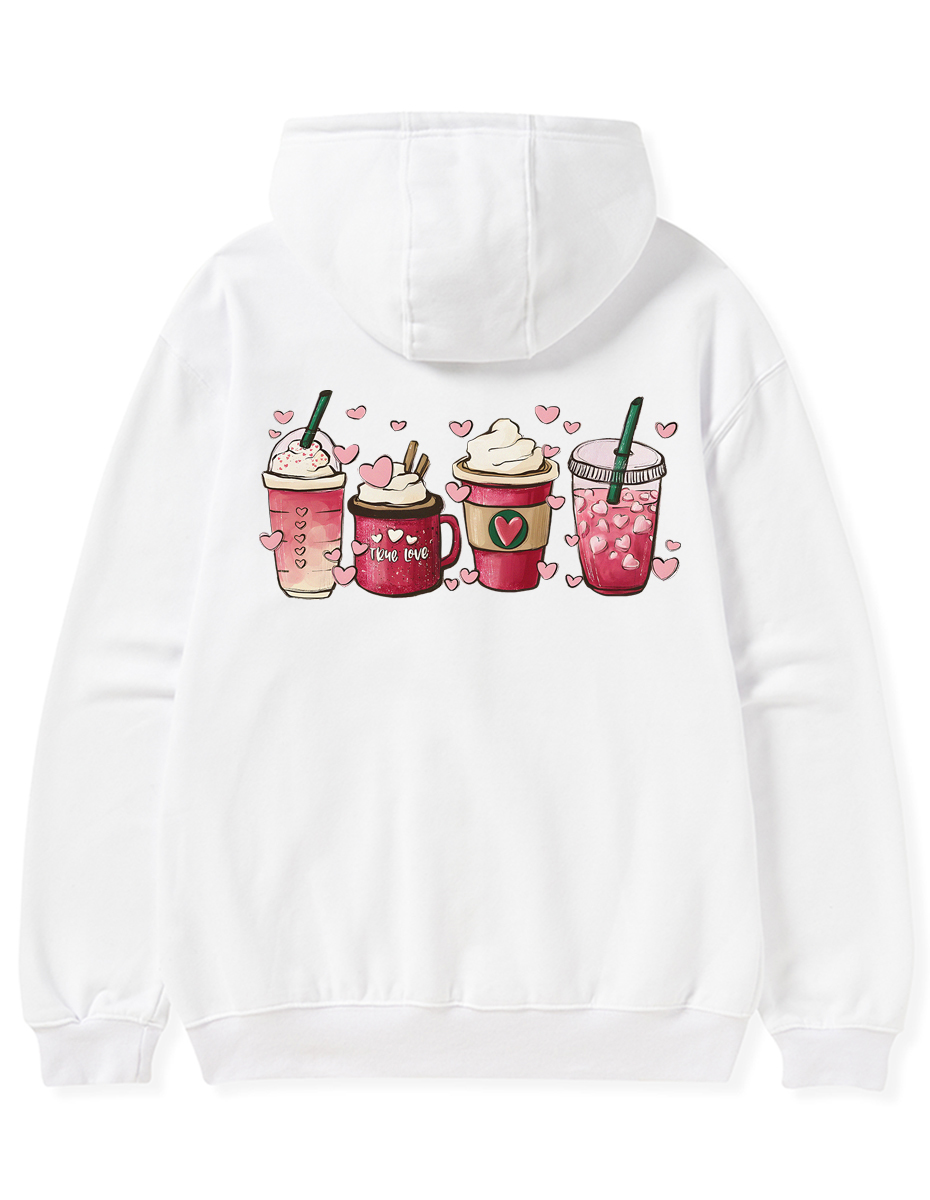 Vintage Valentine Coffee Zip Hoodie