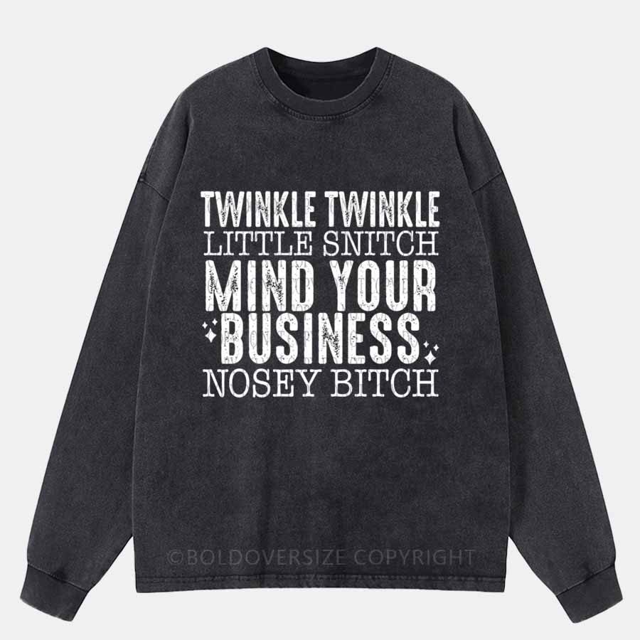 Vintage Twinkle And Twinkle Little Snitch Washed Long Sleeve Shirt