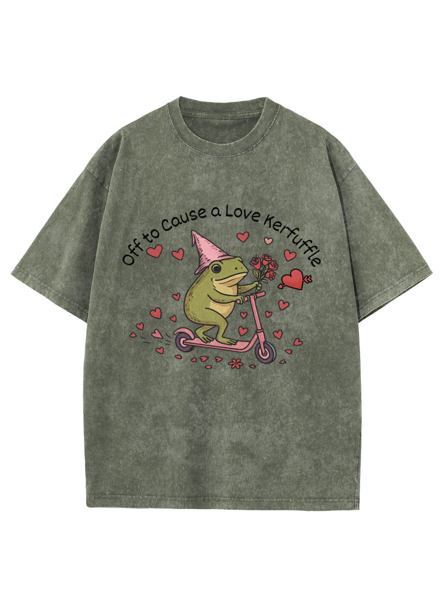 Vintage Off To Cause A Love Kerfuffle Oversize Washed T-Shirt