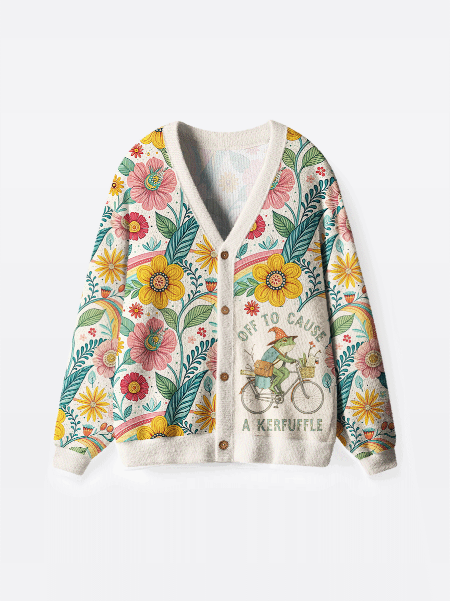 Vintage Off To Cause A Kerfuffle Cardigan Sweaters