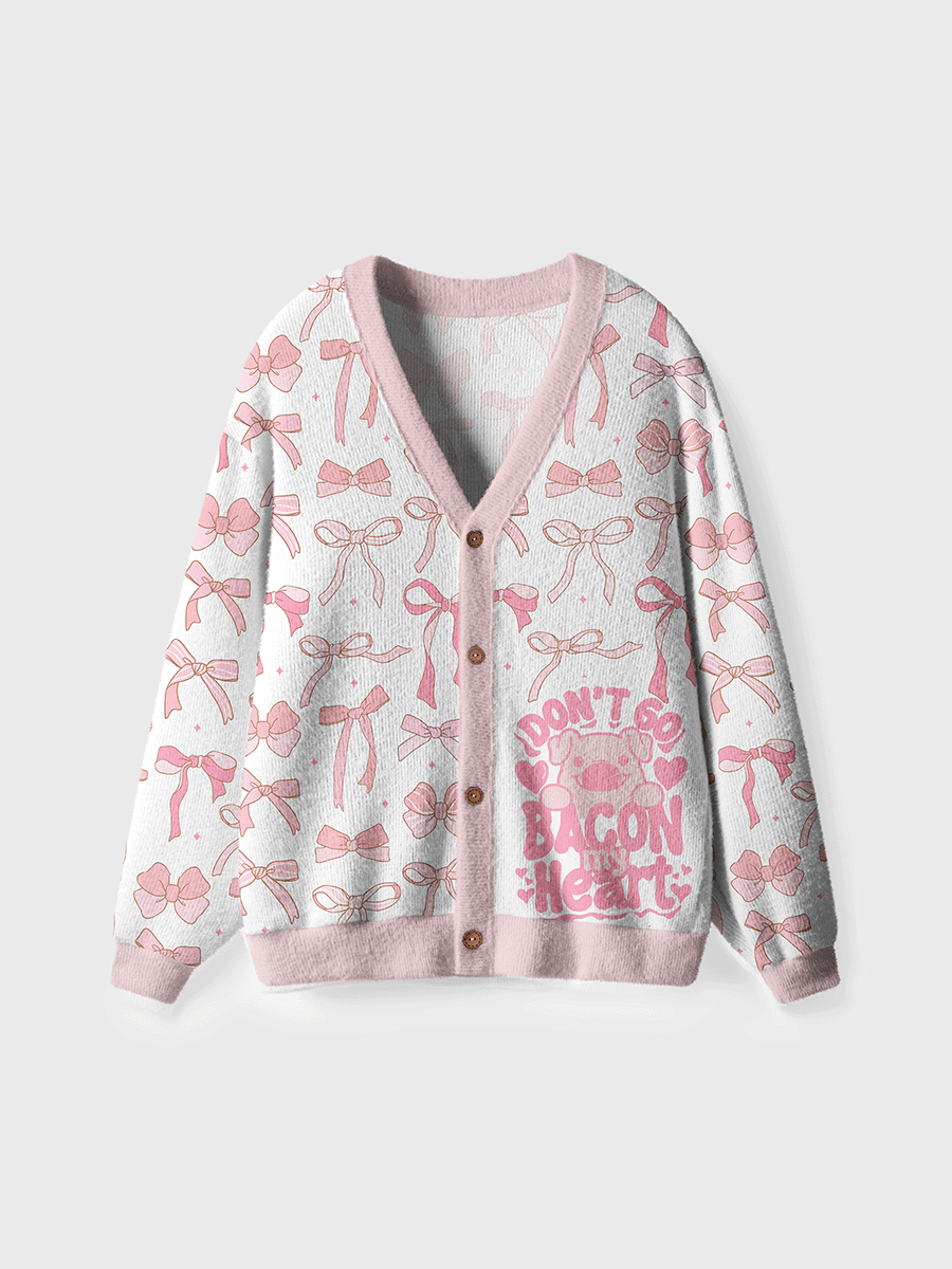 Vintage Don't Go Bacon My Heart Cardigan Sweaters