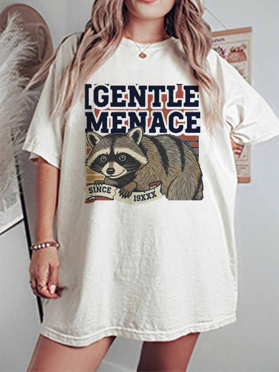 Vintage Gentle Menace Oversize Graphic Tee