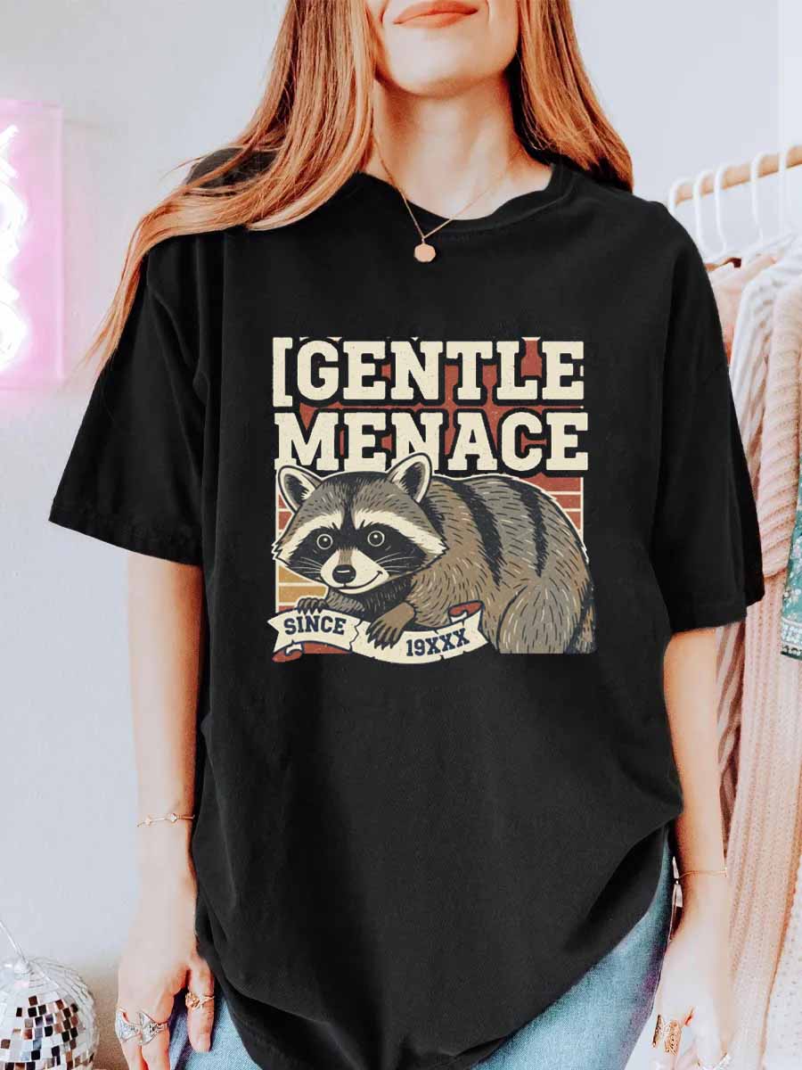 Vintage Gentle Menace Oversize Graphic Tee