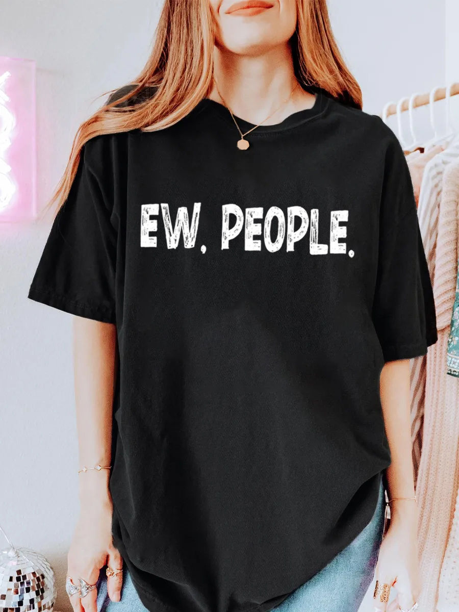 Vintage Ew, People Oversize Graphic Tee