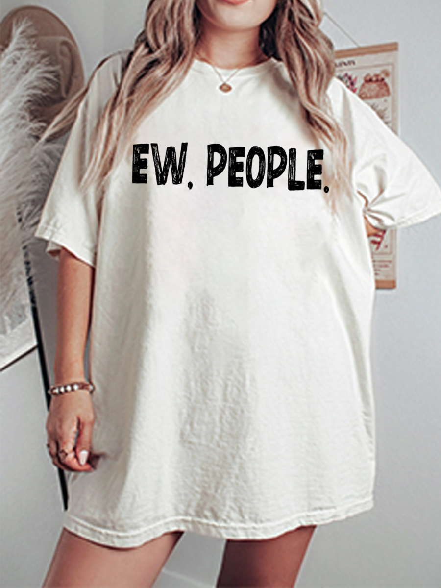 Vintage Ew, People Oversize Graphic Tee
