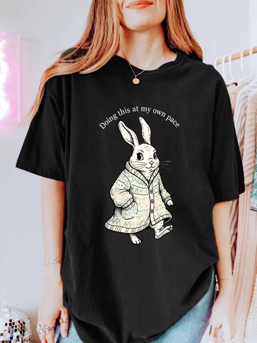 Vintage Off To Cause A Kerfuffle Oversize Graphic Tee