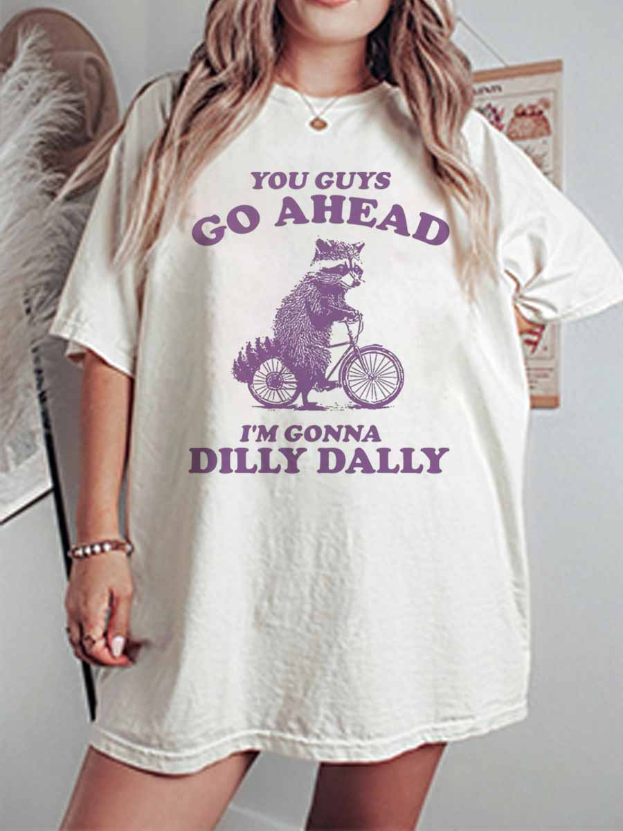 Vintage Go Ahead Oversize Graphic Tee