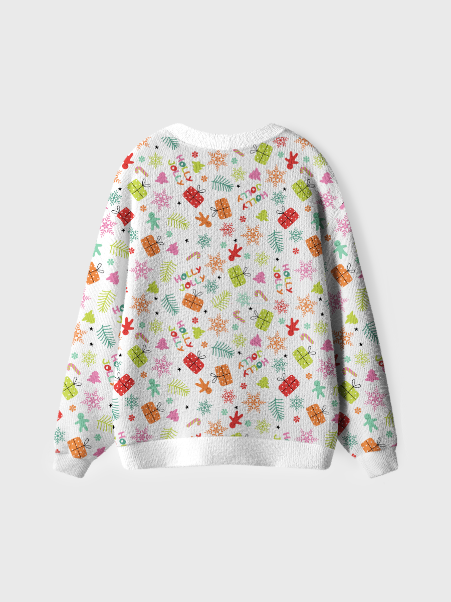 Vintage Colorful Gift Snowflake Christmas Ugly Cardigan Sweaters