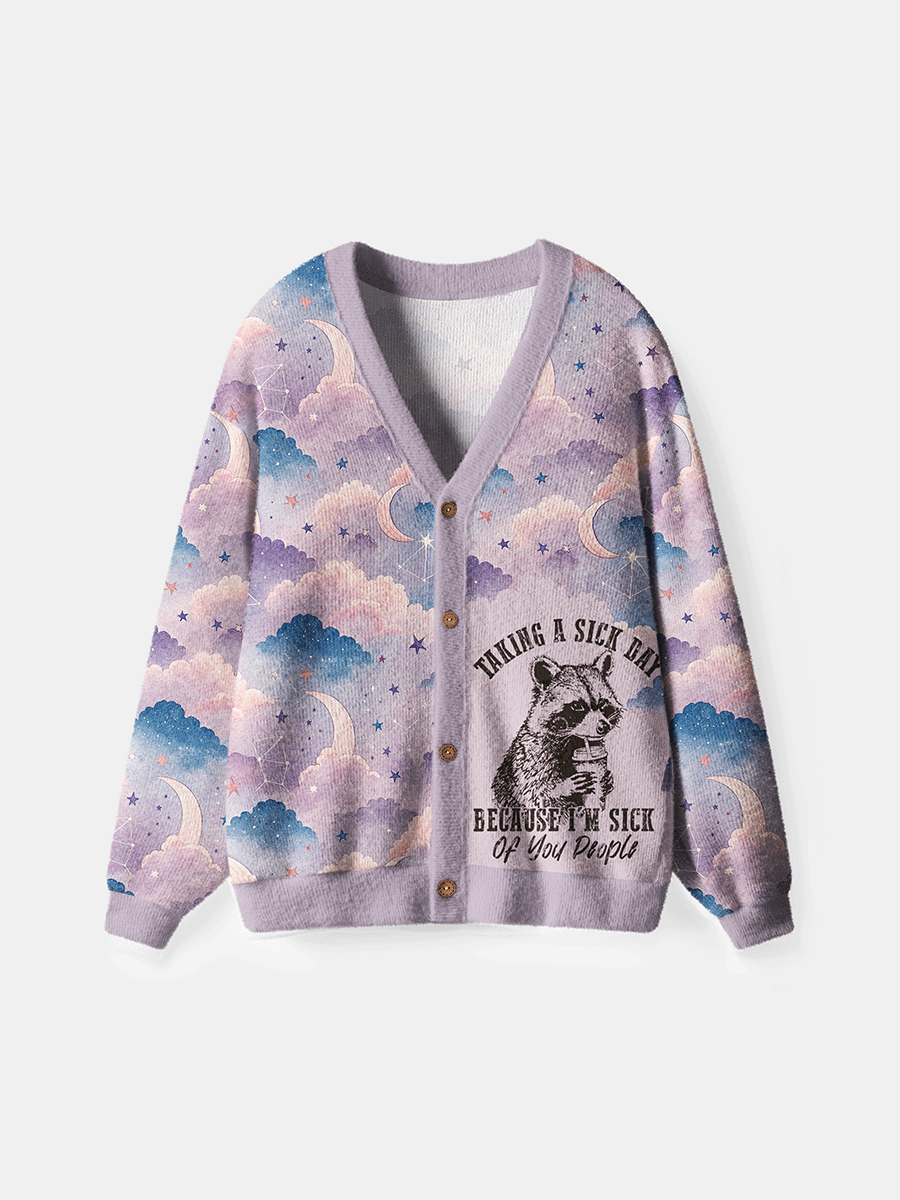 Vintage Taking A Sick Day Of Your People Cardigan Sweaters