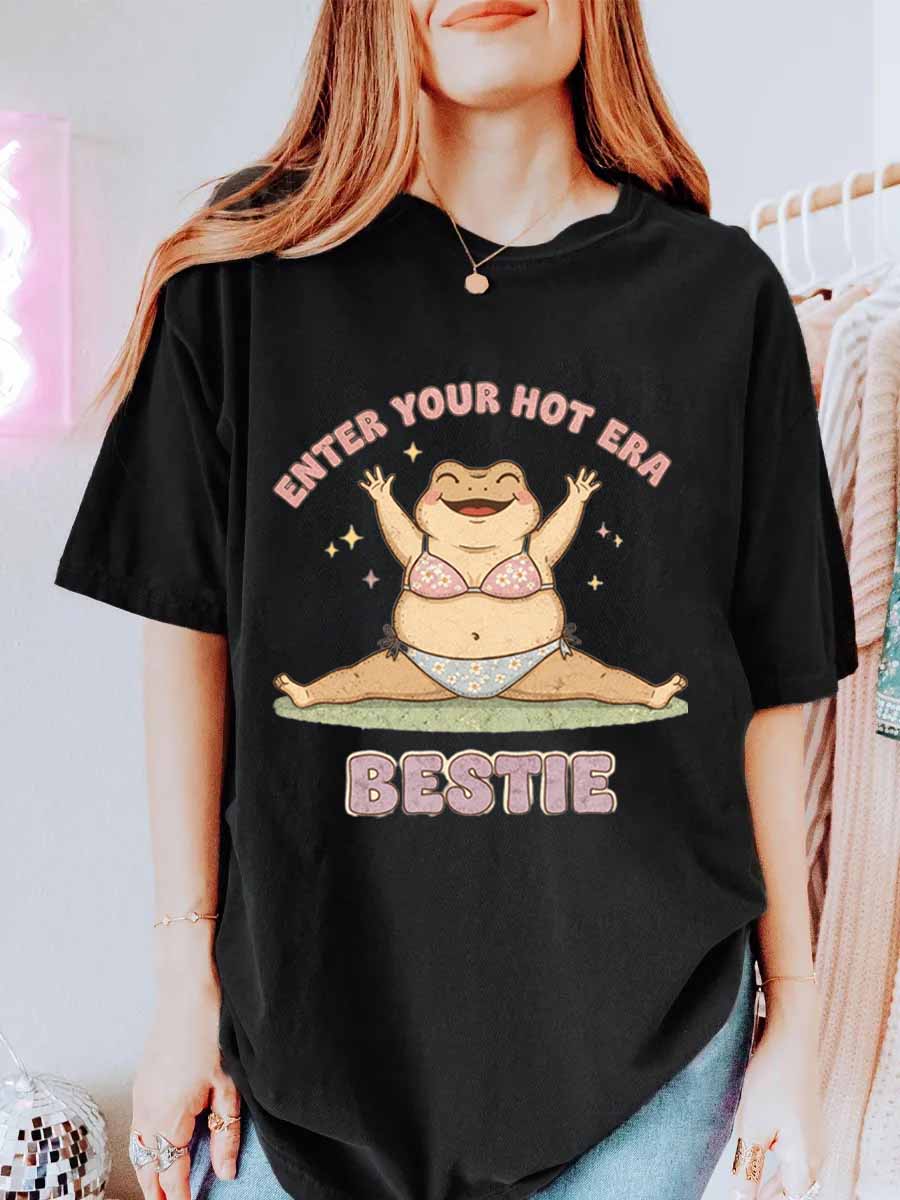 Vintage Enter Your Hot Era, Bestie Oversize Graphic Tee