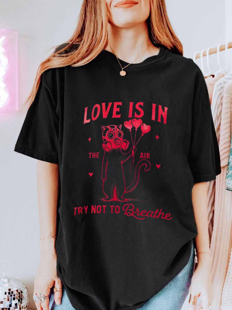 Vintage Love Is In The Air Oversize Graphic Tee