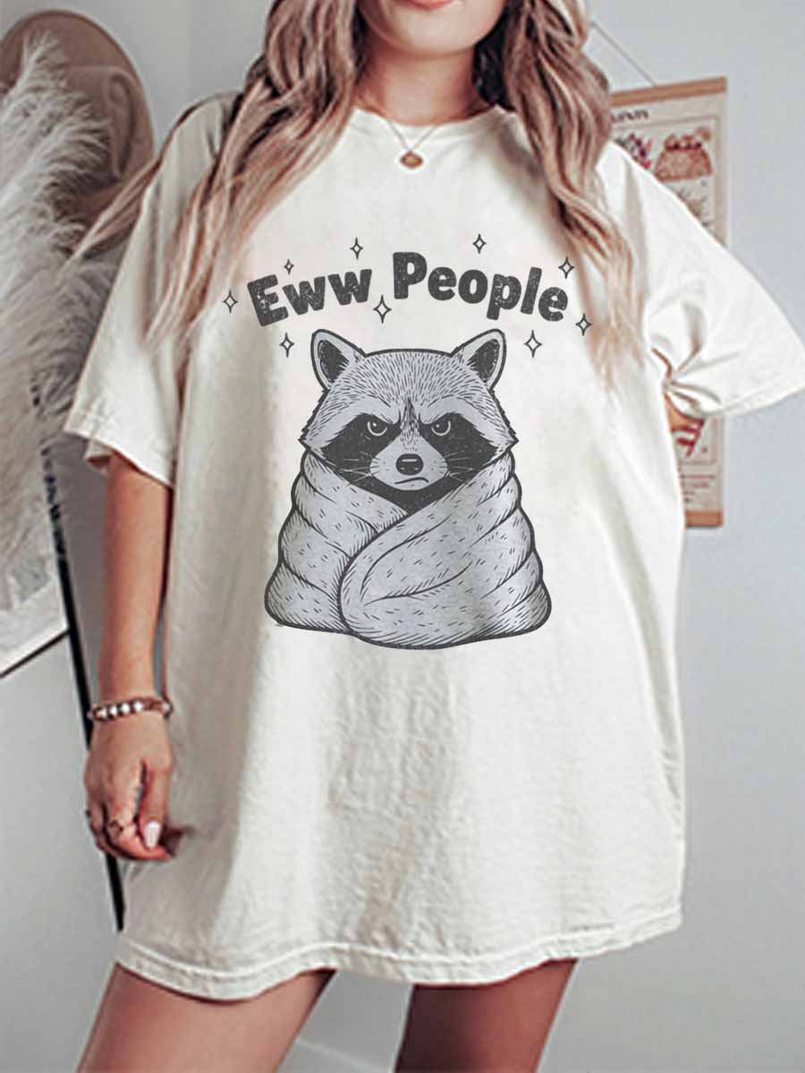 Vintage Ewww People Oversize Graphic Tee