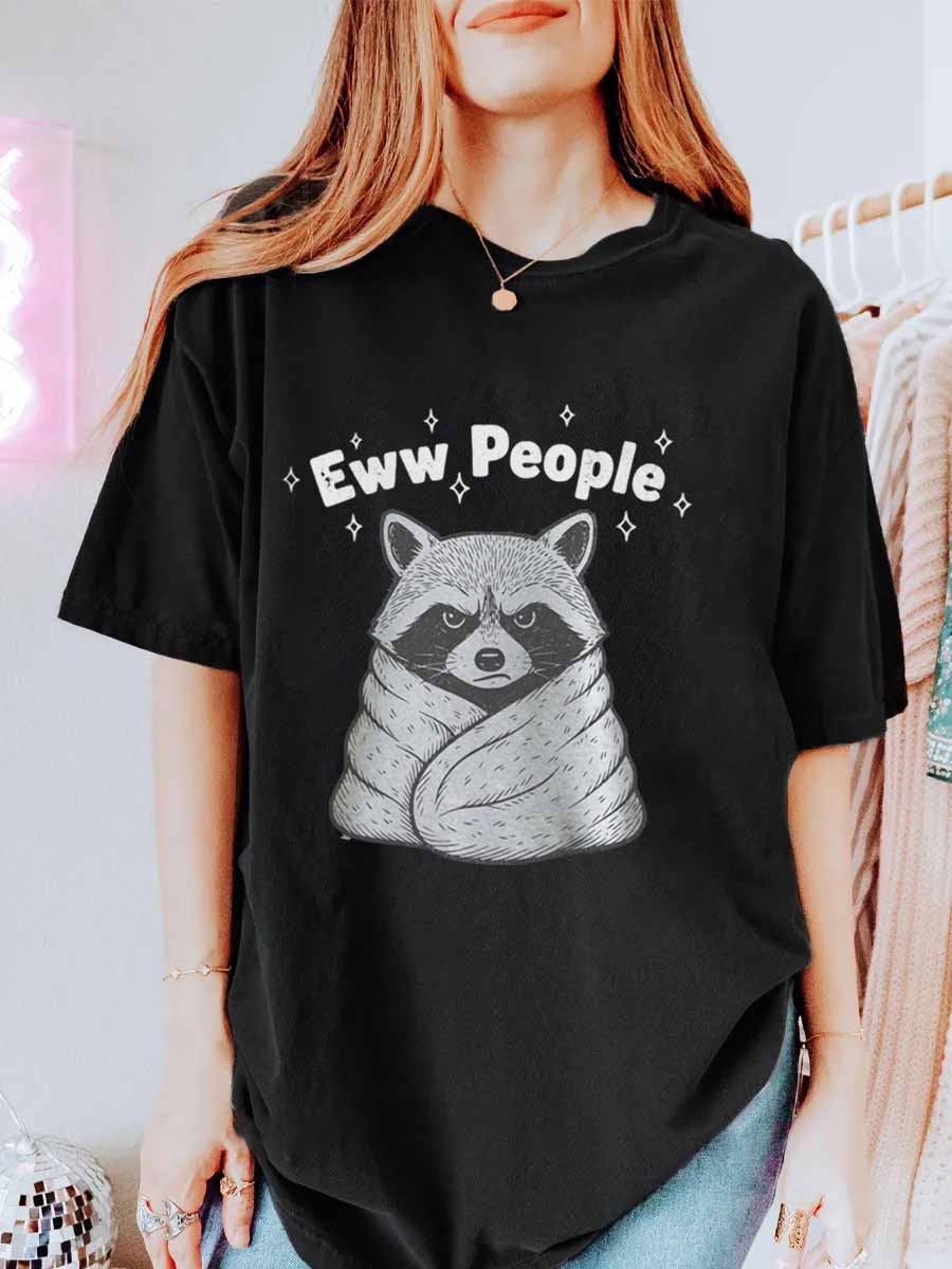 Vintage Ewww People Oversize Graphic Tee