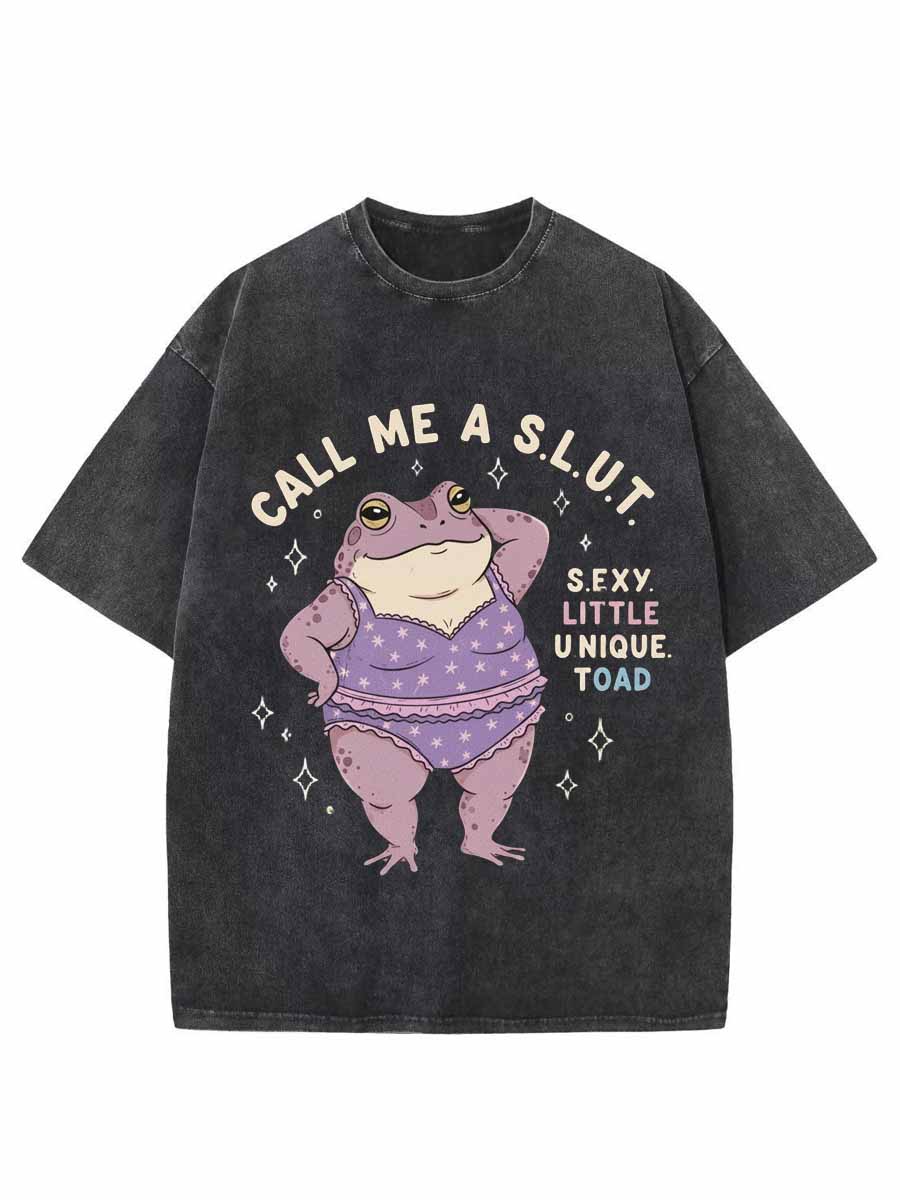 Vintage Call Me A S.L.U.T. Oversize Washed T-Shirt