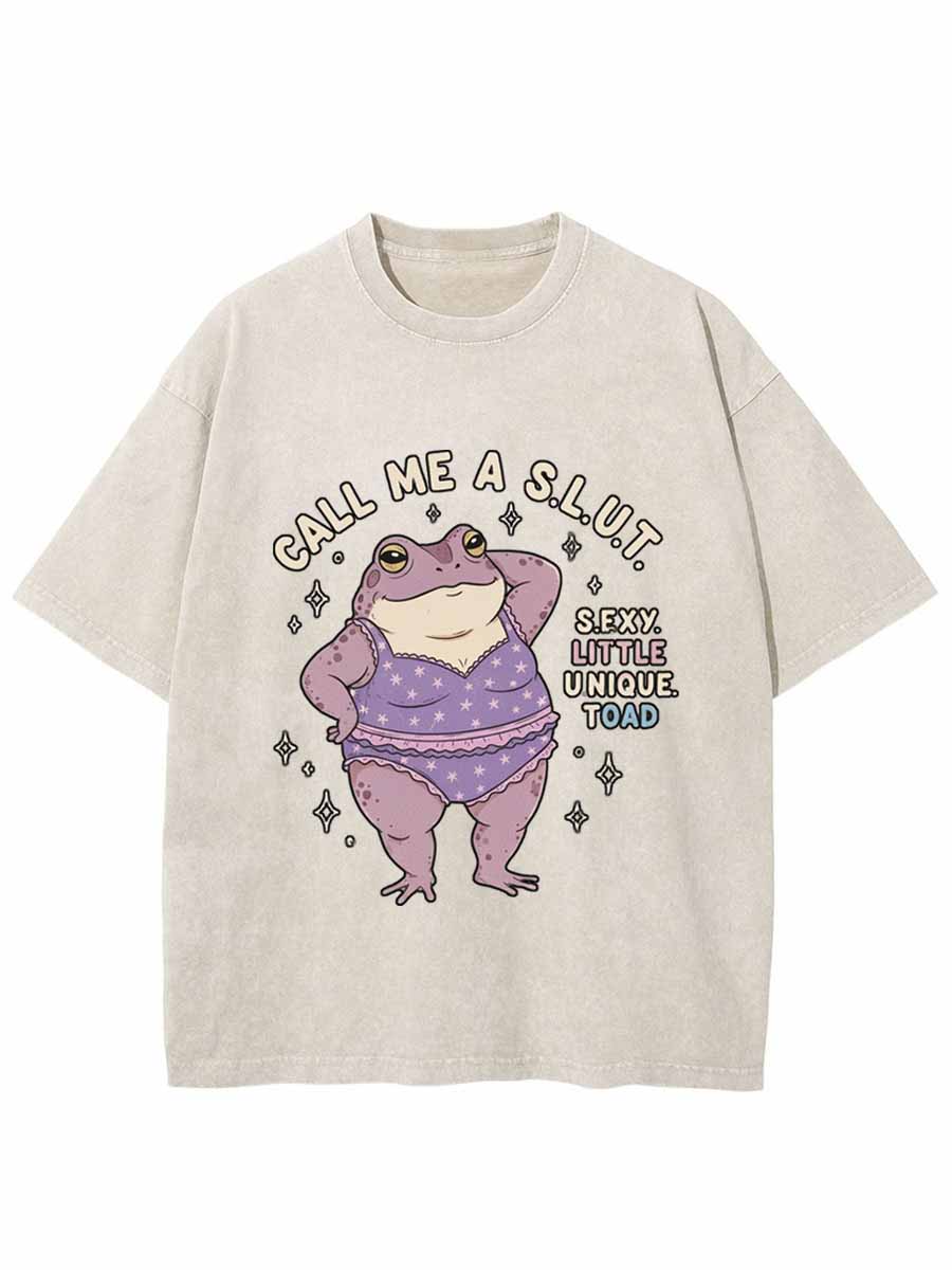 Vintage Call Me A S.L.U.T. Oversize Washed T-Shirt