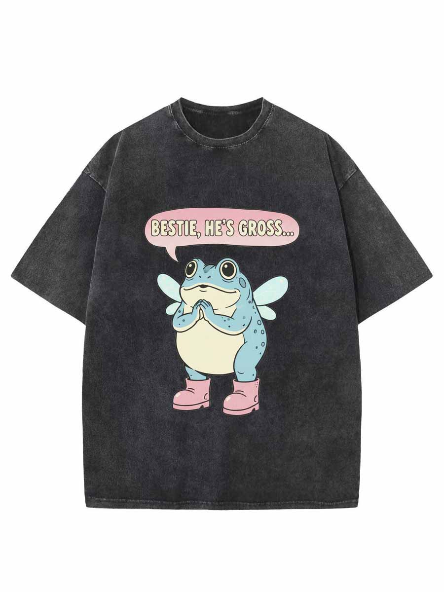 Vintage Bestie, He’S Gross…Oversize Washed T-Shirt