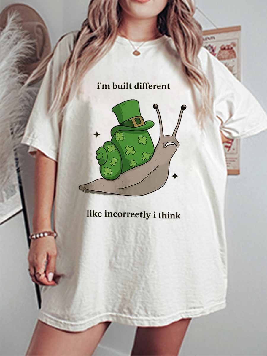 Vintage I’M Built Different Oversize Graphic Tee