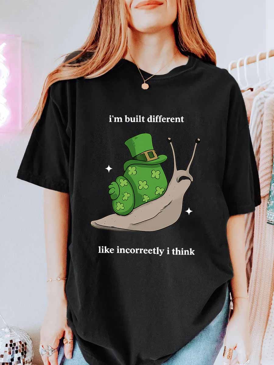 Vintage I’M Built Different Oversize Graphic Tee