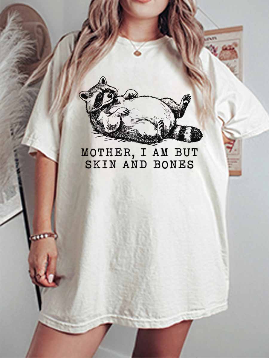 Vintage Mother I Am But Skin And Bones Oversize Graphic Tee