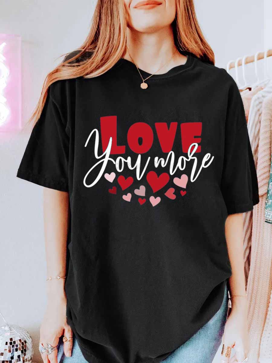 Vintage Love You More Oversize Graphic Tee