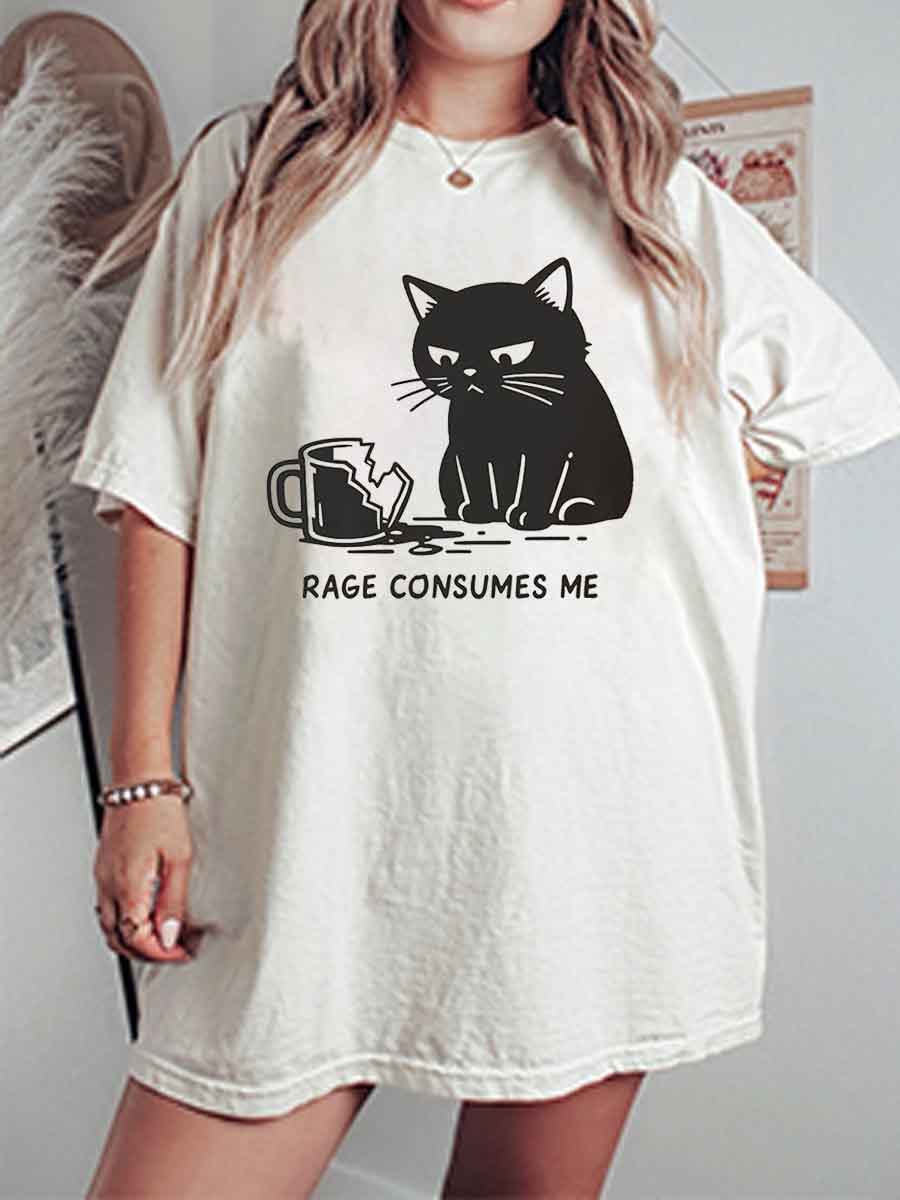 Vintage Rage Consumes Me Oversize Graphic Tee