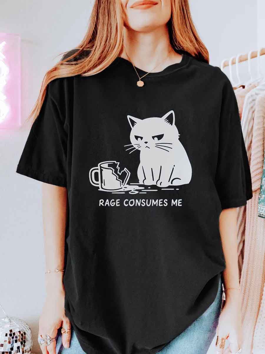Vintage Rage Consumes Me Oversize Graphic Tee